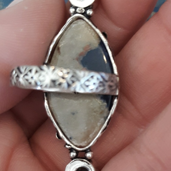 New Sodalite & Mystic Topaz 925 Silver Ring. - Picture 9 of 10